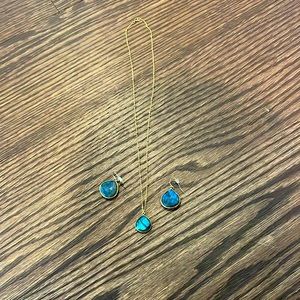 Labradorite necklace and earrings